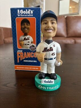 Vintage 2003 Mets John Franco Bobblehead – Great Condition, Box, Shea Stadium